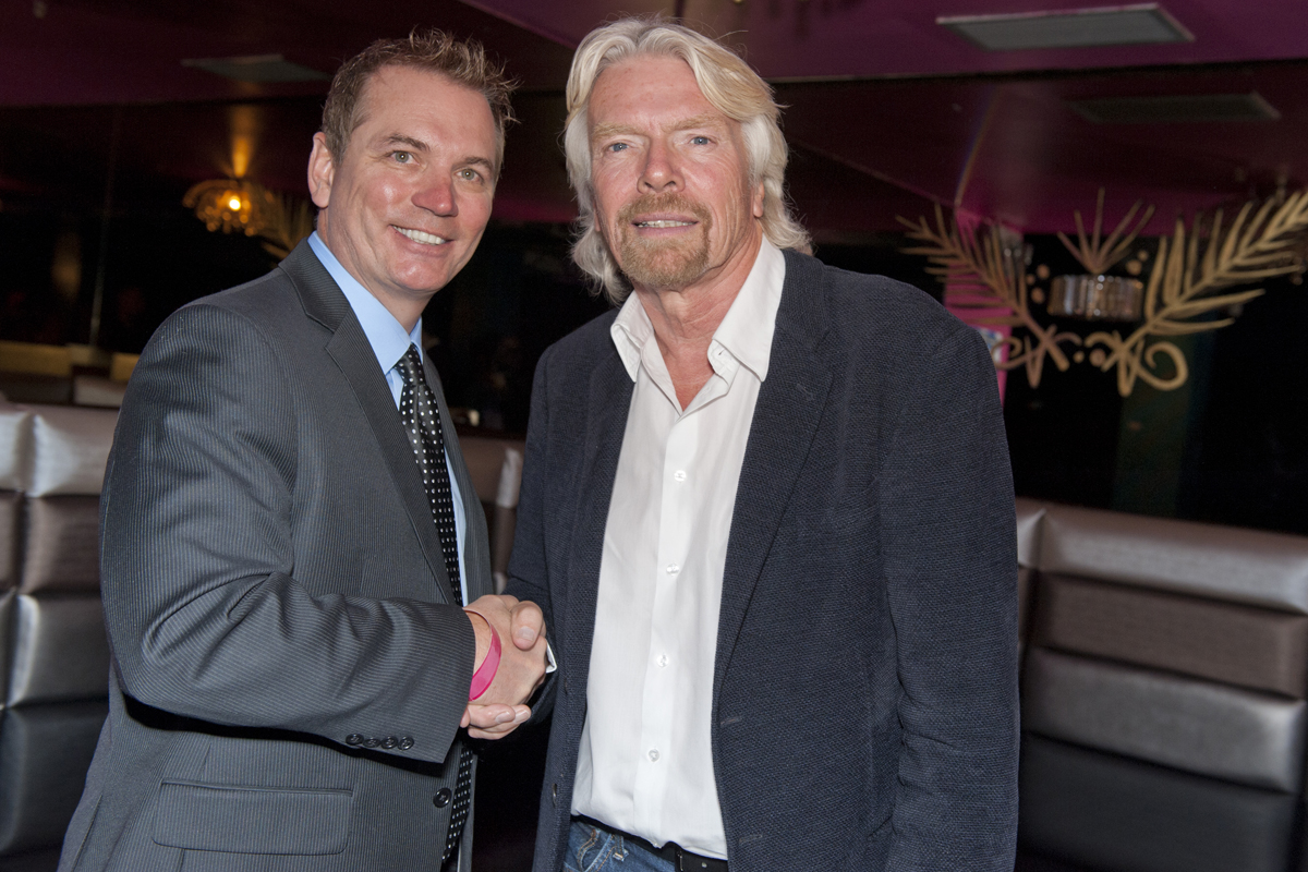Mike Warren with Richard Branson