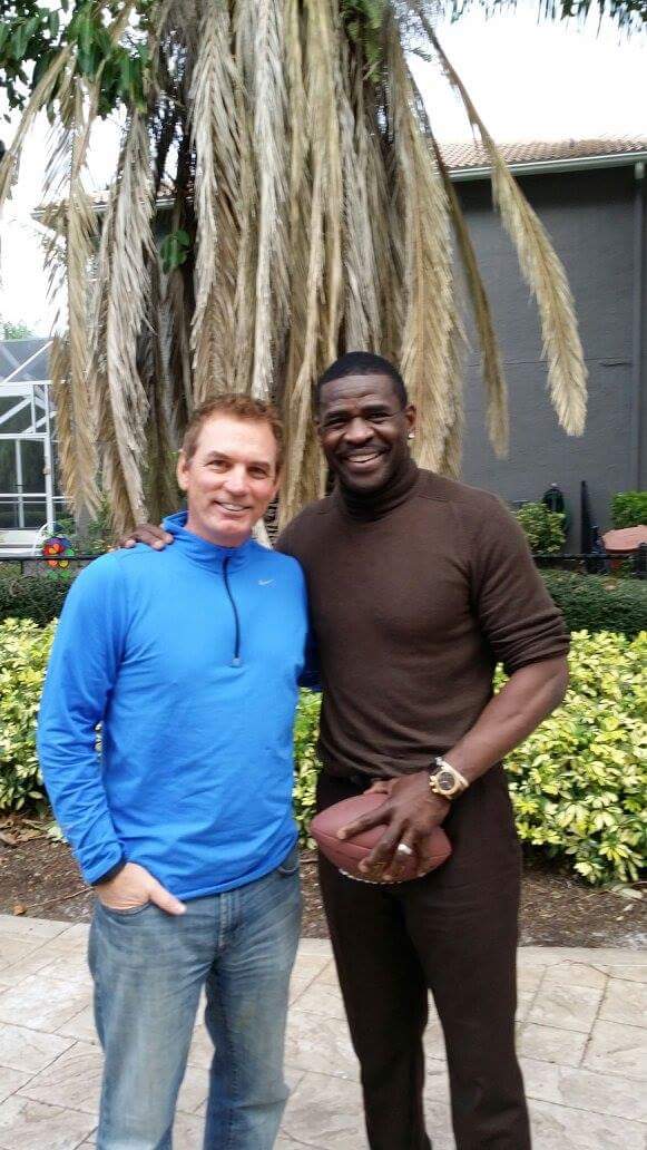 Mike Warren with Michael Irvin