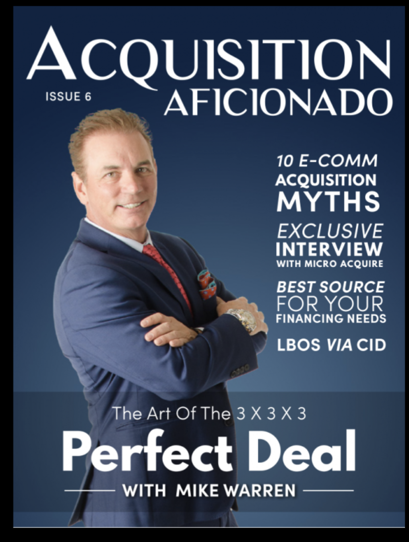 Acquisition Aficionado Magazine Cover - Mike Warren