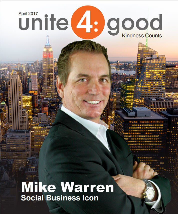 Unite4Good Magazine Cover featuring Mike Warren
